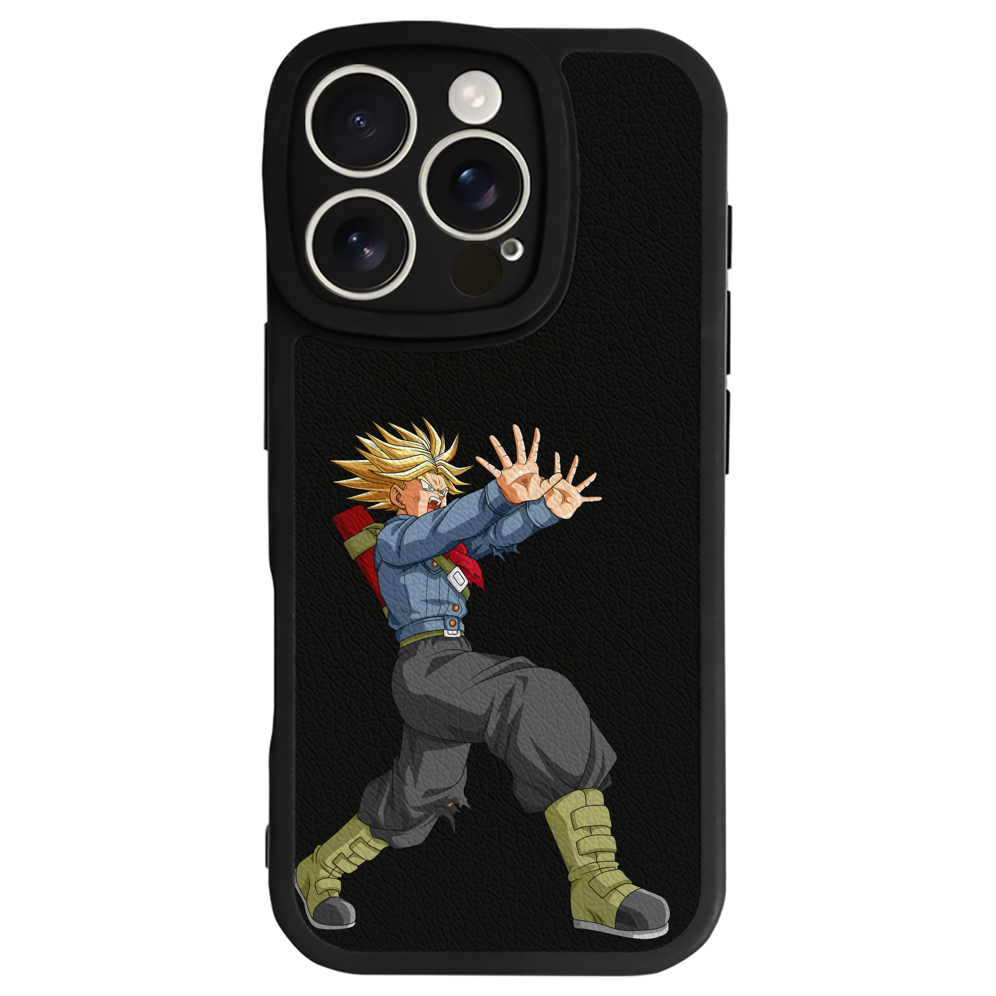 （画像用） ドラゴンボール トランクス（Torankusu）DRAGON BALL Trunks 【iPhone 16シリーズ対応】シリコンスマホケース（レザー調） 材質：シリコン